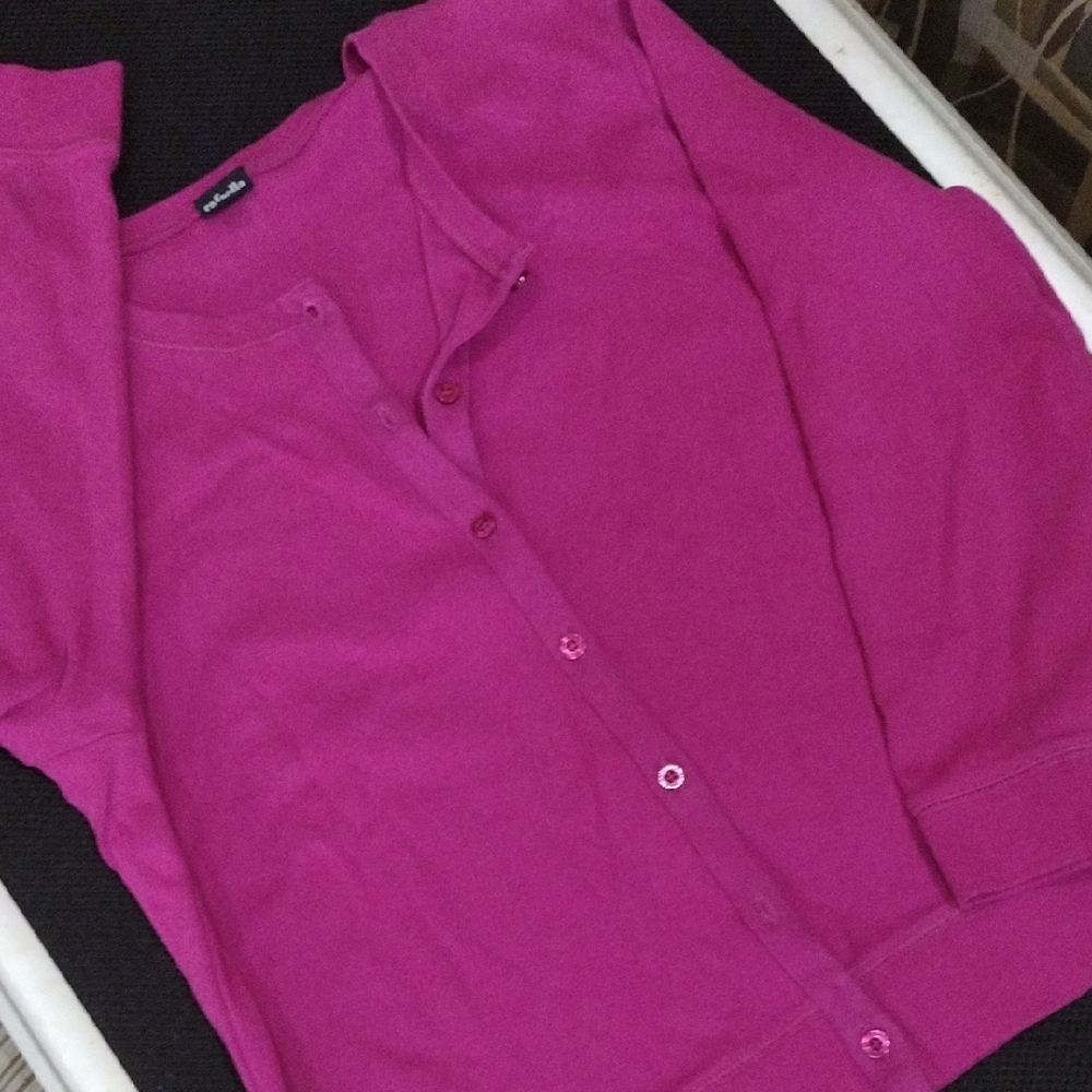Rafaella "Luscious Grape" In Color - Button Down -Long Sleeve top - XL